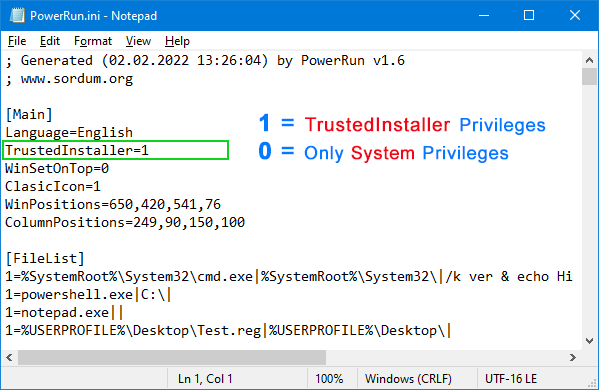 powerrun with trustedinstaller privileges